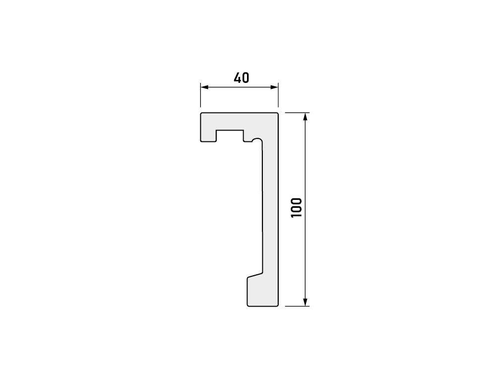LK-01 dł. 2 mb Creativa Listwa karniszowa 200 cm – kształt profilu, zdjęcie 5