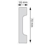 LPC-23SREBRNA Creativa Listwa przypodłogowa srebrna 244 cm – kształt profilu, zdjęcie 2