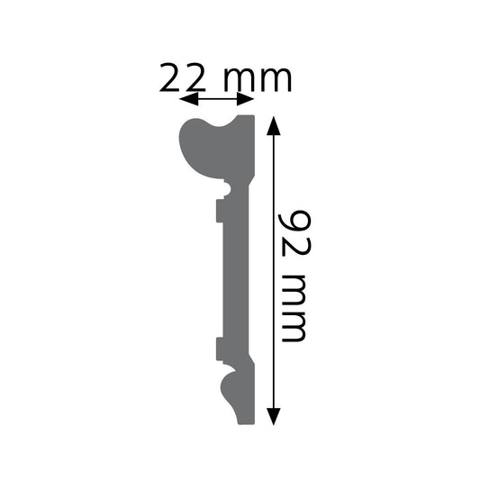 LPC-21/LNG-31 Creativa listwa ścienna – rysunek techniczny z wymiarami (producent Creativa)