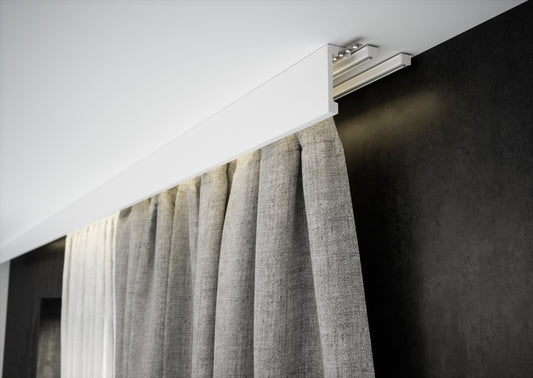 Sklep z listwami listwy przypodlogowe Creativa LK-01M Creativa Listwa karniszowa biała RAL9003