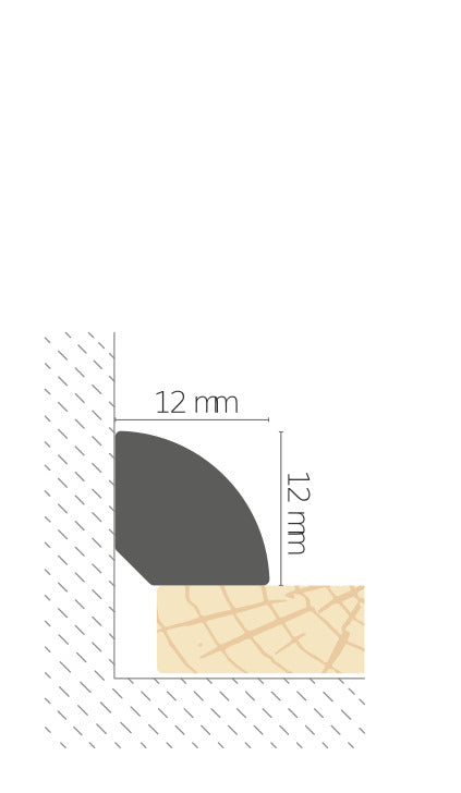 LMDF-10 Creativa Listwa przypodłogowa biała RAL 9003 220 cm – rysunek techniczny