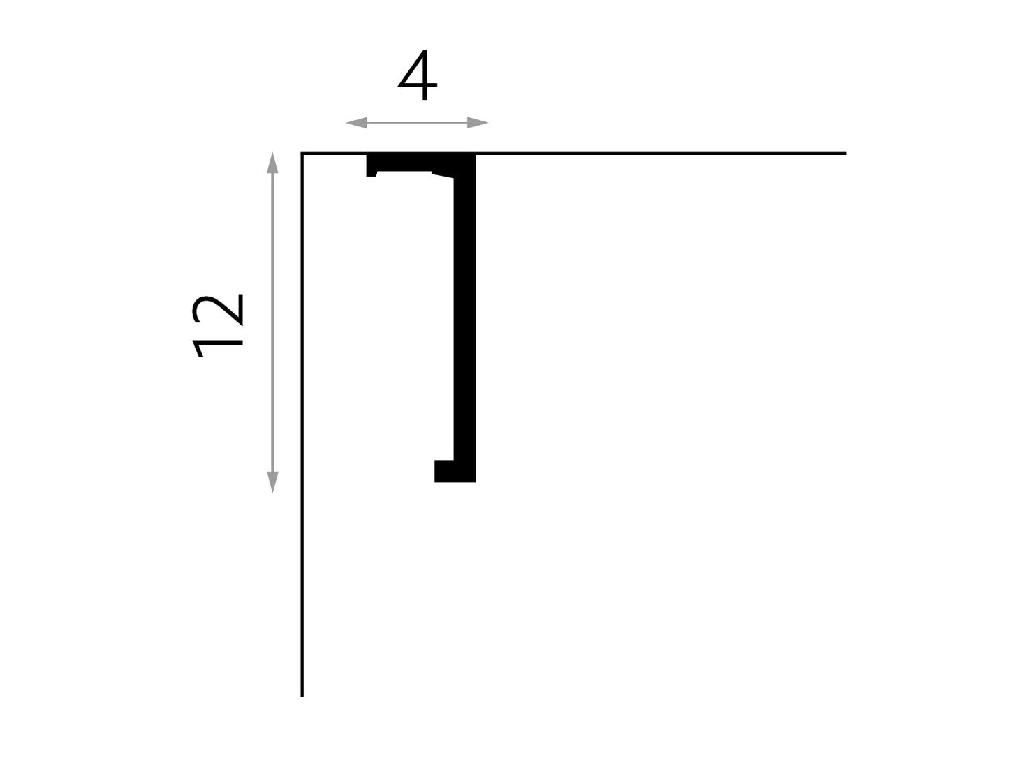 QL035H Mardom Decor Listwa karniszowa - przekrój techniczny
