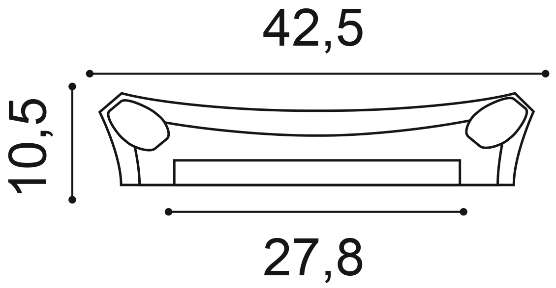 K251 Orac Decor Pilaster – przekrój techniczny