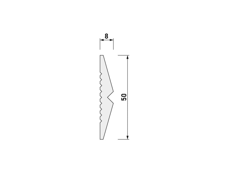 LNG-61 Creativa Listwa ścienna 244 cm – rysunek techniczny