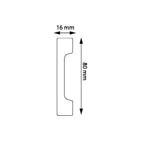 LPC-28SREBRNA Creativa Listwa przypodłogowa srebrna 244 cm – kształt profilu, zdjęcie 2