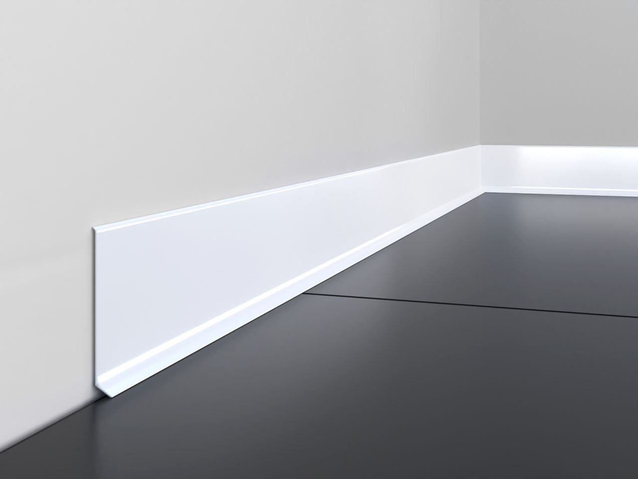 LP80-RAL9003 Creativa listwa przypodłogowa 80mm RAL9003