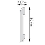 LPC-11SREBRNA Creativa Listwa przypodłogowa srebrna 244 cm – kształt profilu, zdjęcie 2