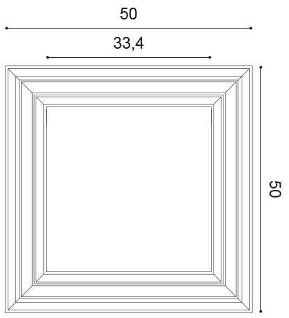 W121 Orac Decor Panel ścienny – przekrój techniczny