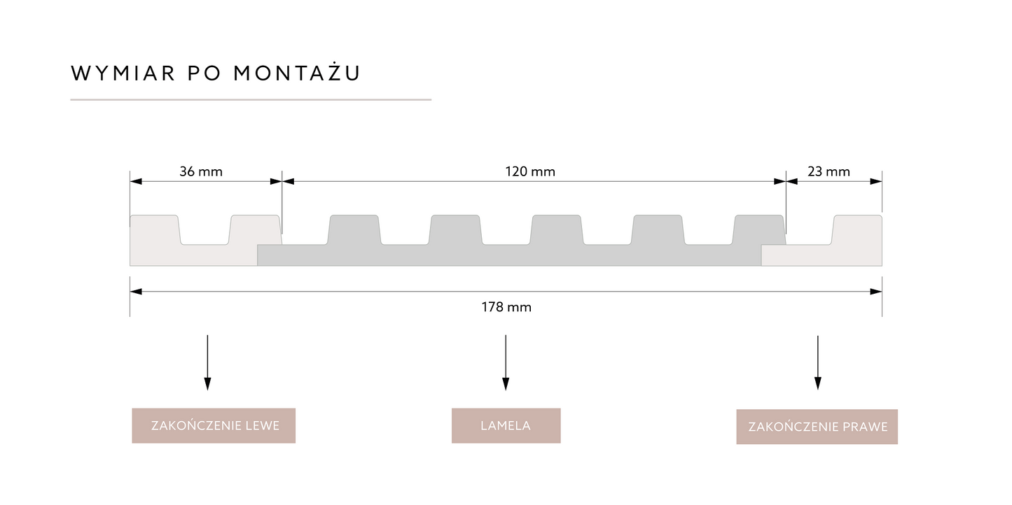 Lamel ścienny Stretto Dąb Klasyczny L0106 Mardom Decor