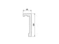 LK-03 CZARNA Creativa Listwa karniszowa czarna 244 cm – rysunek techniczny