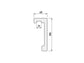LK-01 CZARNA Creativa Listwa karniszowa czarna 244 cm – rysunek techniczny