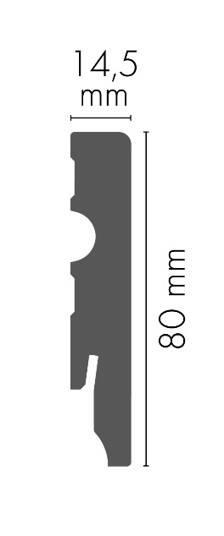 LMDF-04 Creativa Listwa przypodłogowa biała RAL 9003 220 cm – zdjęcie 2