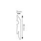 LMDF-05M Creativa Listwa przypodłogowa biała RAL 9003 220 cm – kształt profilu, zdjęcie 3