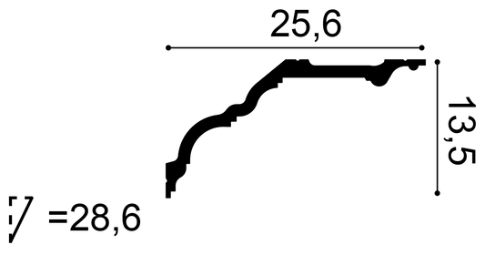 Rysunek techniczny przekroju C340 Orac Decor