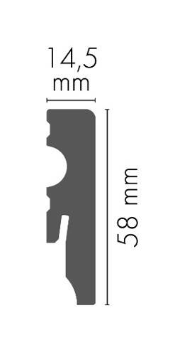 LMDF-01 Creativa Listwa przypodłogowa biała RAL 9003 220 cm – zdjęcie 2