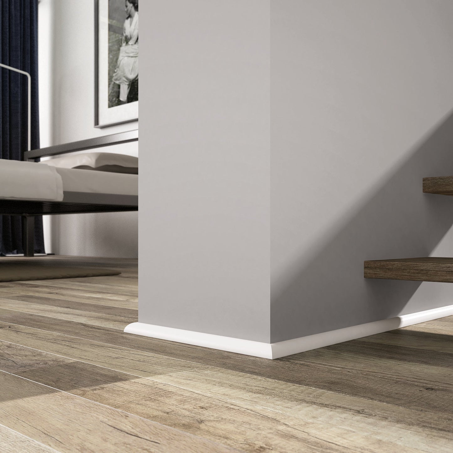 LMDF-10 Creativa Listwa przypodłogowa biała RAL 9003 220 cm – zdjęcie 3