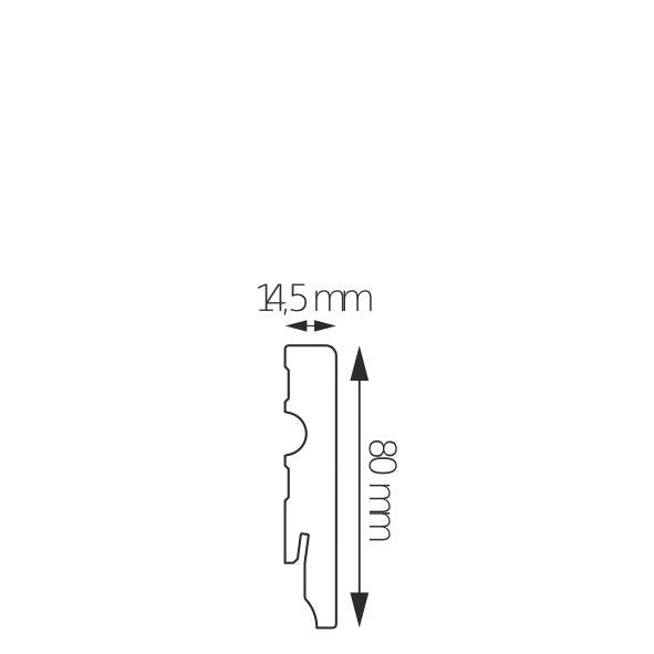 LMDF-04 Creativa Listwa przypodłogowa biała RAL 9003 220 cm – zdjęcie 3