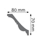 LGZ-04 Creativa Listwa sufitowa 240 cm – przekrój techniczny