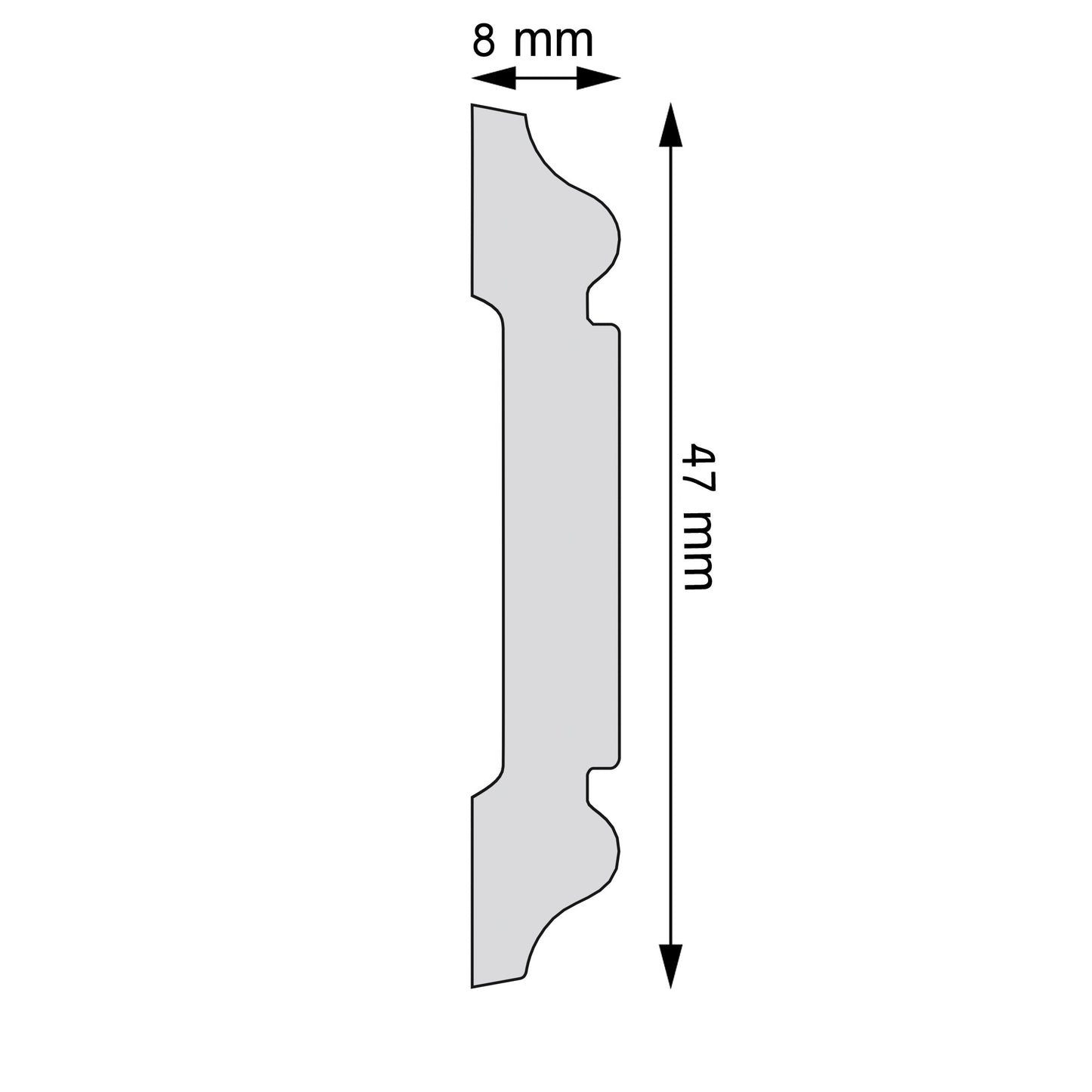 LPC-53F Creativa Listwa ścienna Flex 200 cm – rysunek techniczny