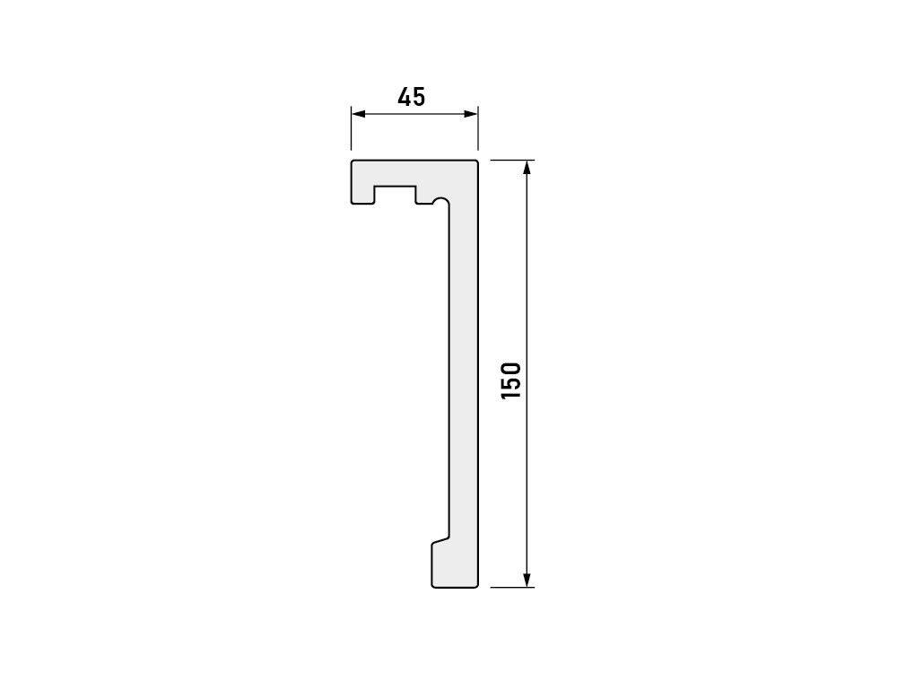LK-02 dł. 2 mb Creativa Listwa karniszowa 200 cm – kształt profilu, zdjęcie 3