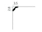 MDB135 Mardom Decor listwa sufitowa – rysunek techniczny 2,8 × 3,5 cm (producent Mardom Decor)