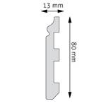 LPC-07SREBRNA Creativa Listwa przypodłogowa srebrna 244 cm – kształt profilu, zdjęcie 2