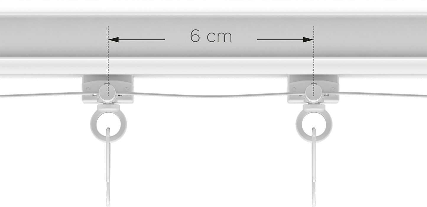SWE60 Creativa Akcesorium karniszowe Sznurek z wpięciami WAVE do karnisza teleskopowego 60 mm