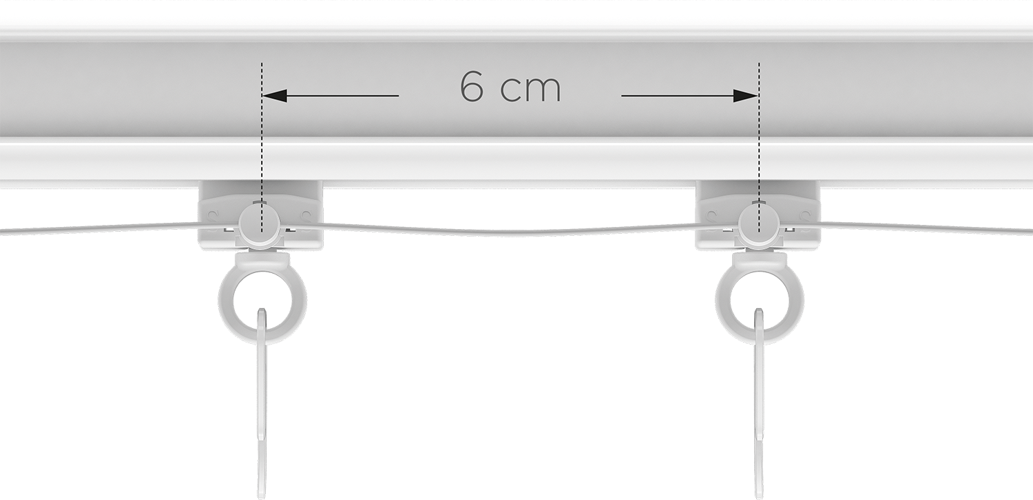 SWE60 Creativa Akcesorium karniszowe Sznurek z wpięciami WAVE do karnisza teleskopowego 60 mm