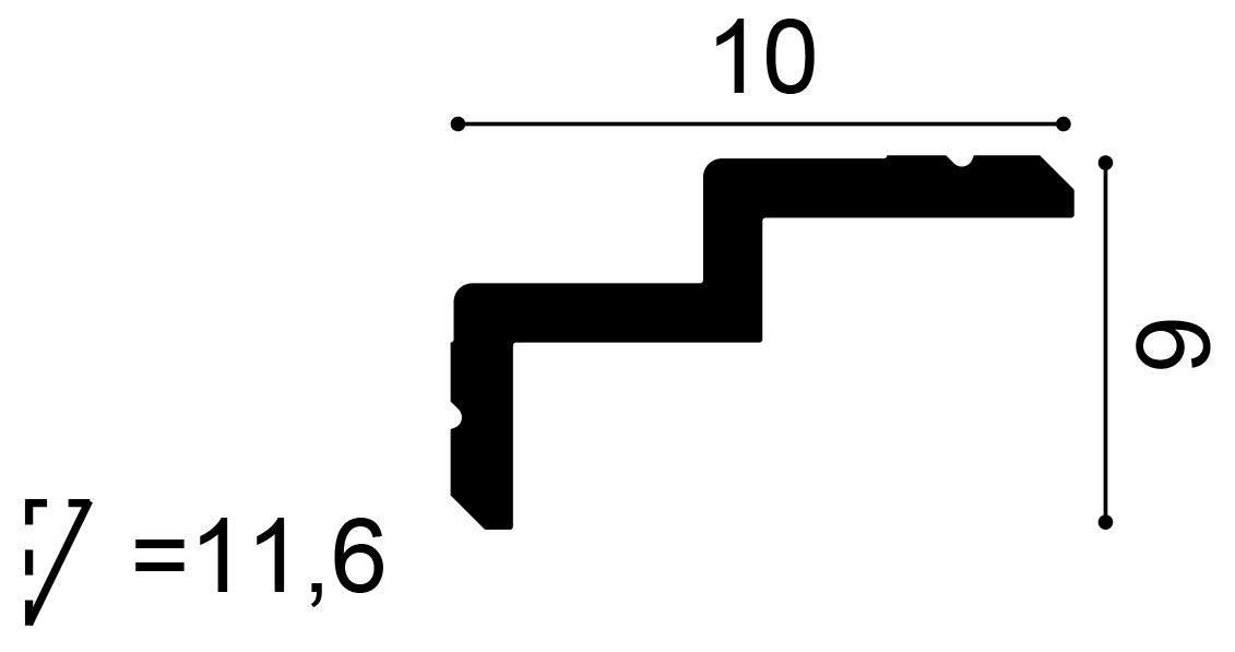 Rysunek techniczny przekroju C390 Orac Decor