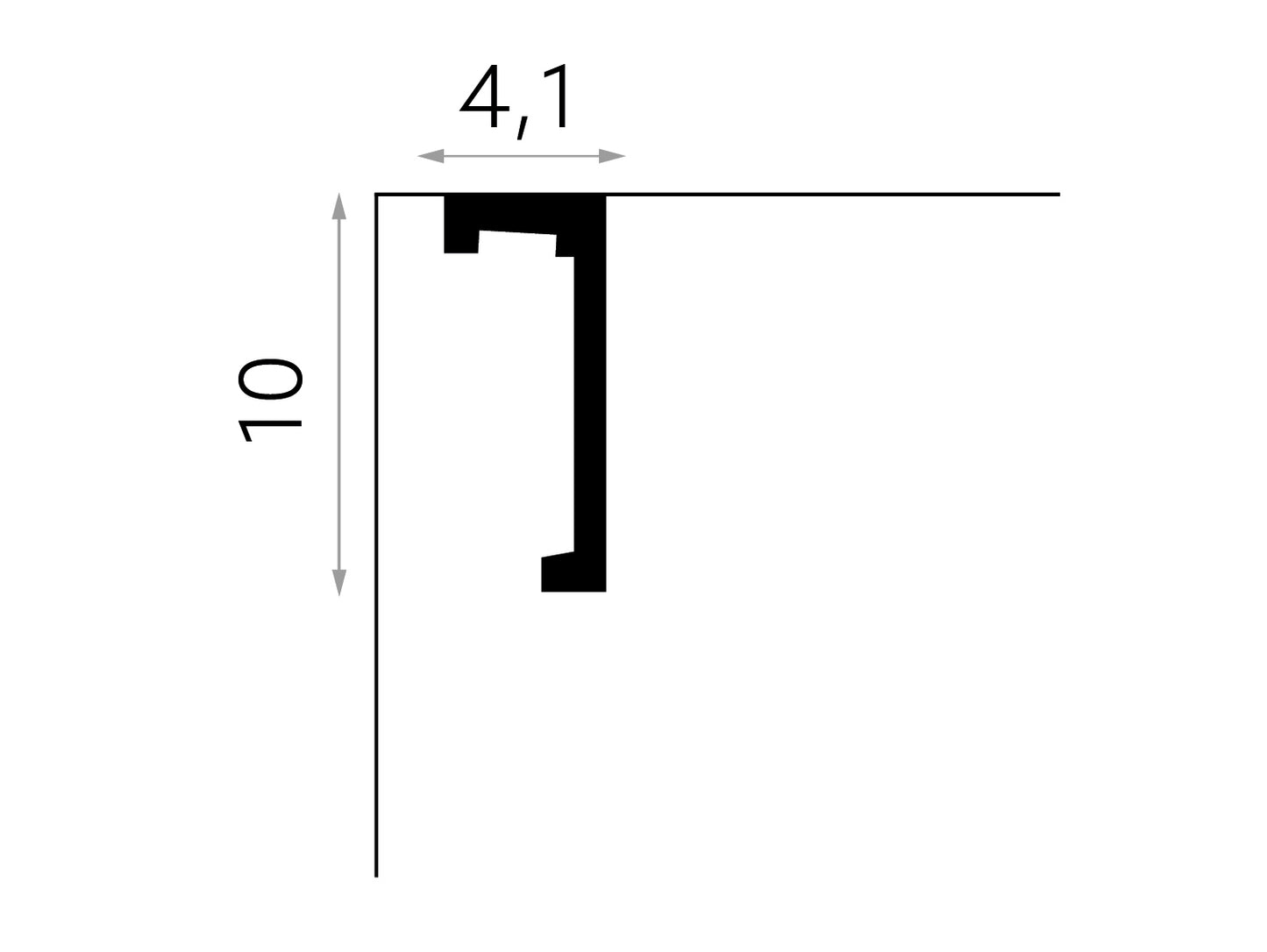 QL026H Mardom Decor Listwa karniszowa - przekrój techniczny