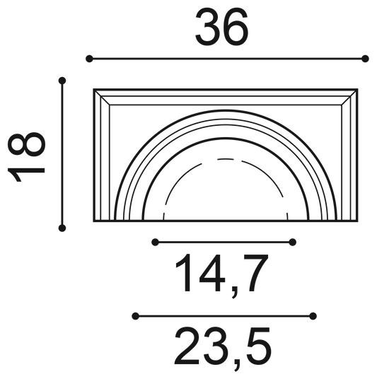 K1121 Orac Decor Głowica półkolumny – przekrój techniczny