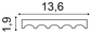 K200 Orac Decor Pilaster – przekrój techniczny