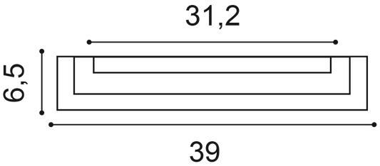 K254 Orac Decor Pilaster – przekrój techniczny