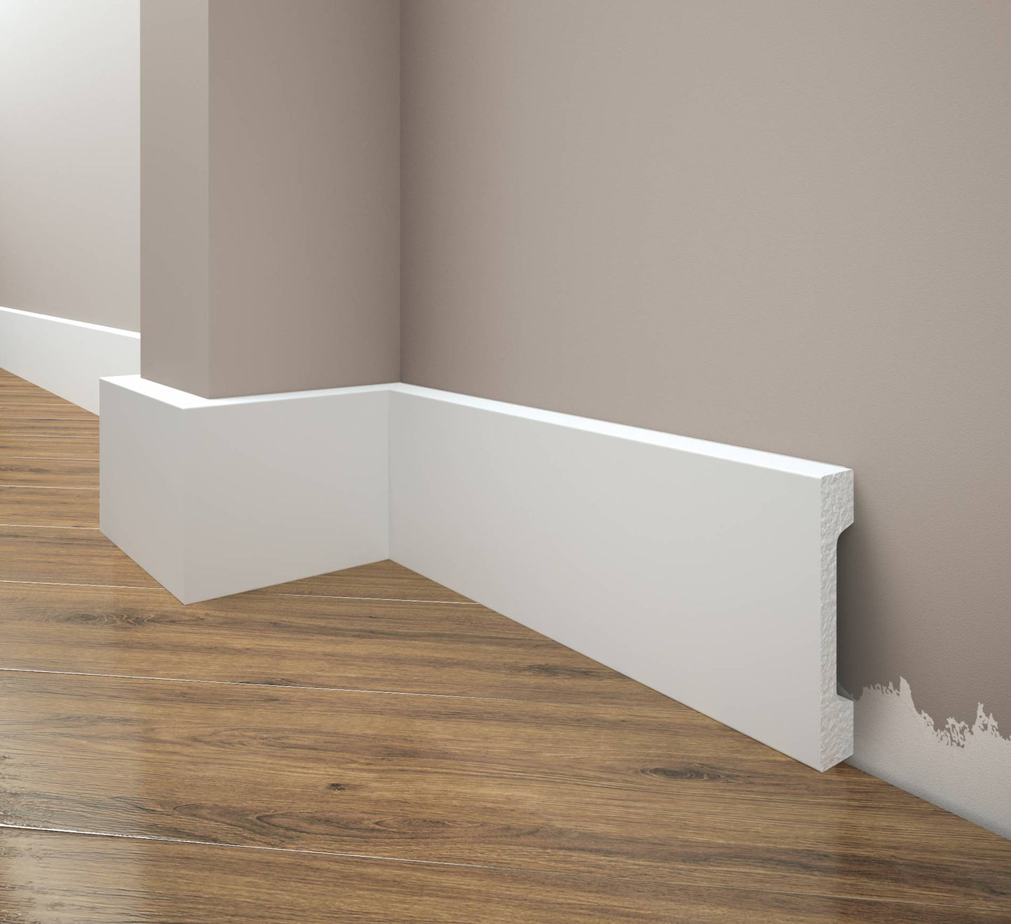 LPC-28SREBRNA Creativa Listwa przypodłogowa srebrna 244 cm – kształt profilu (zdjęcie poglądowe)