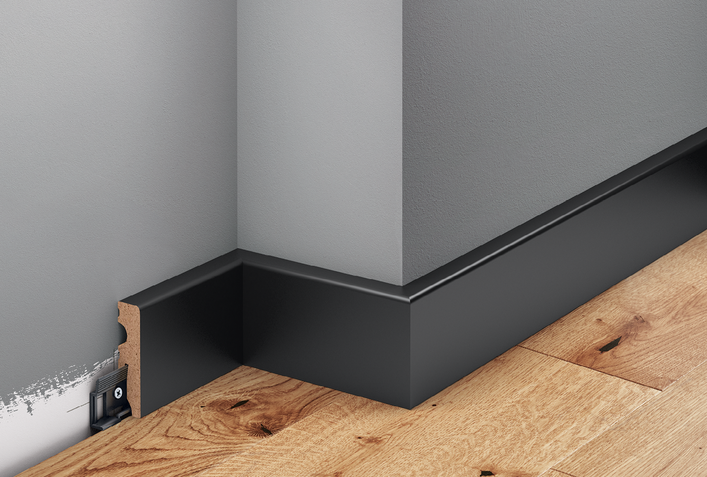 LMDF-01MC Creativa Listwa przypodłogowa czarna RAL 9005 220 cm – zdjęcie 2