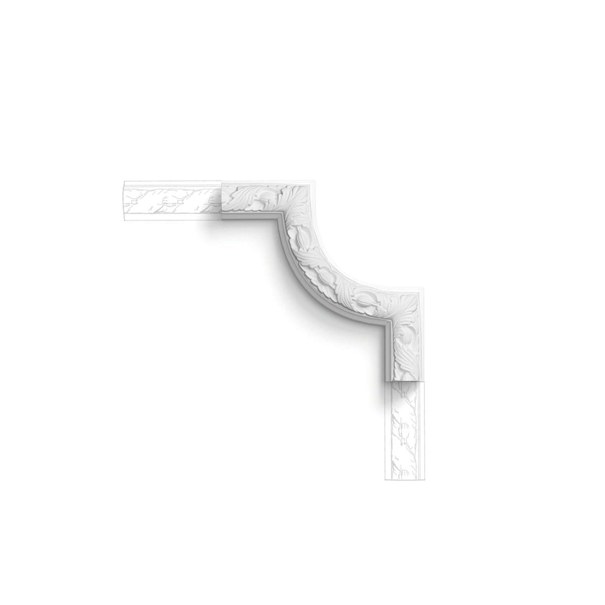 P101A Orac Decor narożnik do listew – render produktu (producent Orac)