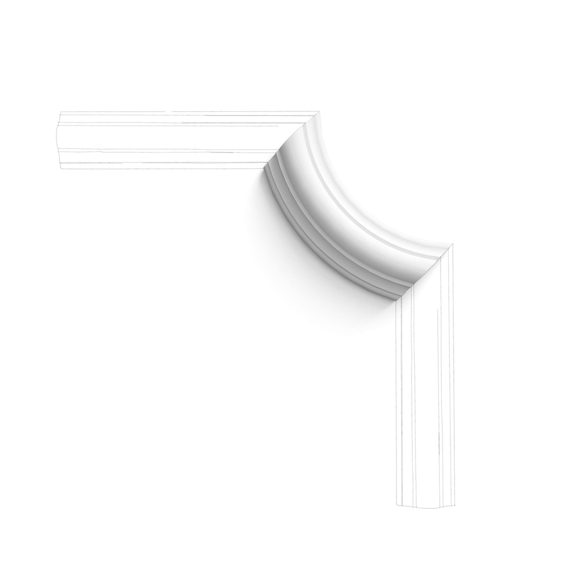 P4020A Orac Decor narożnik do listew – render produktu (producent Orac)