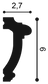 PX113 Orac Decor Listwa ścienna 200 cm – przekrój techniczny