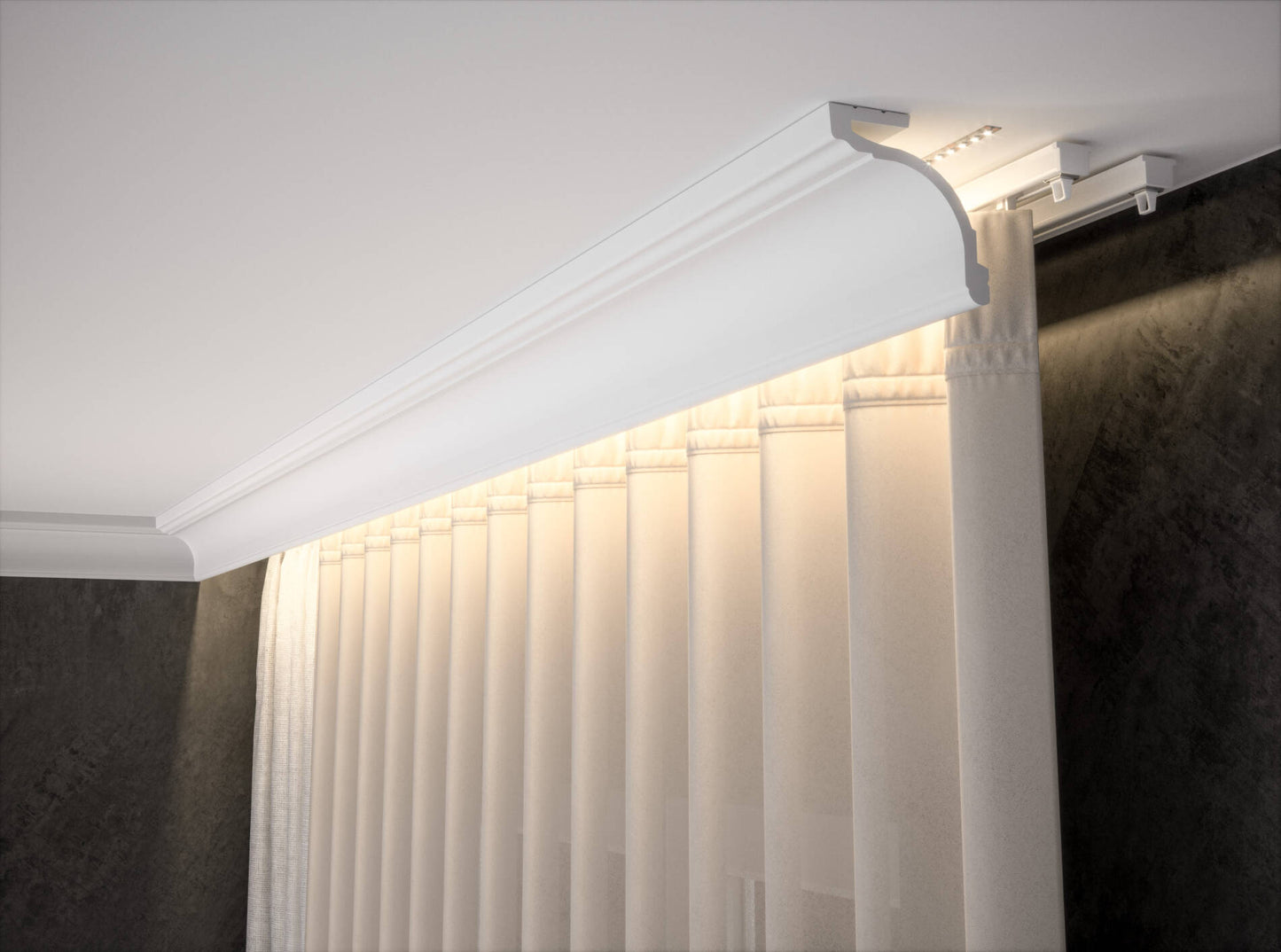 LK-05 dł. 3 mb Creativa Listwa karniszowa 300 cm – kształt profilu, zdjęcie 2