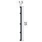 SX207 Orac Decor Listwa przypodłogowa 200 cm – przekrój techniczny