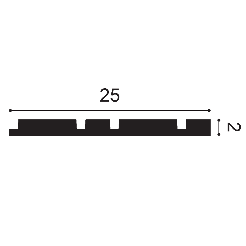 W119 Orac Decor Panel ścienny 200 cm – przekrój techniczny
