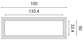 W120 Orac Decor Panel ścienny 150 cm – przekrój techniczny