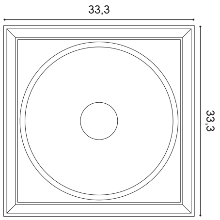 W122 Orac Decor Panel ścienny – przekrój techniczny