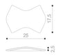WING 3015486 NMC ARSTYL – rysunek techniczny z wymiarami 25 × 17,5 × 2,5 cm
