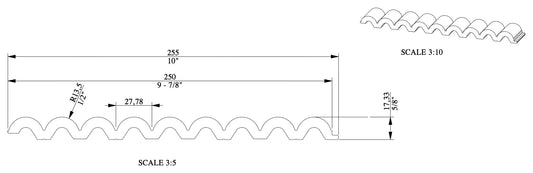 WX218F Orac Decor panel ścienny – rysunek techniczny z wymiarami w mm (karta techniczna producenta Orac)
